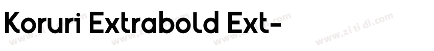 Koruri Extrabold Ext字体转换